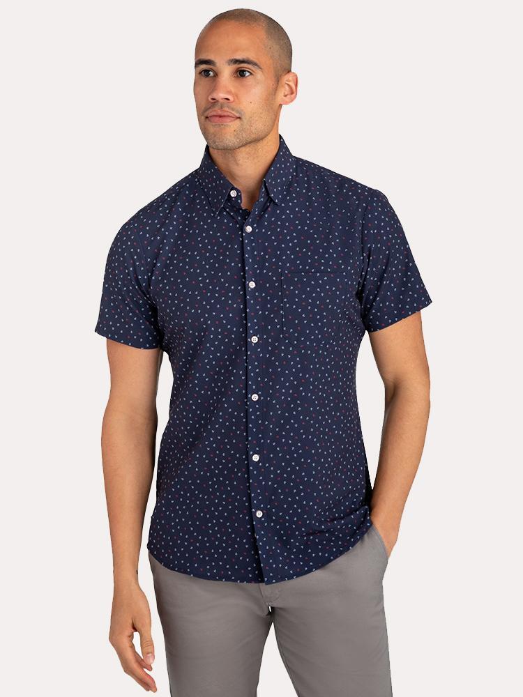 Mizzen+Main McNeal Short Sleeve Shirt - Saint Bernard