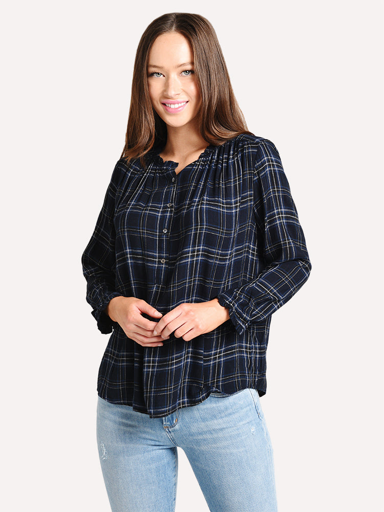 Velvet Lauren Plaid Top - Saint Bernard