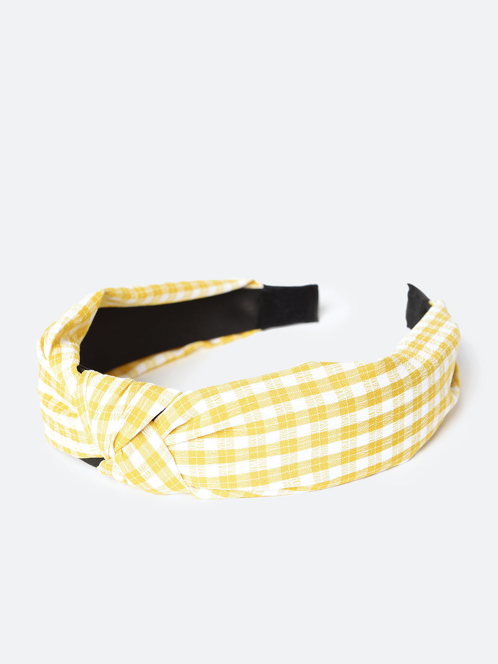 Merveille Gingham Knot Headband - Saint Bernard