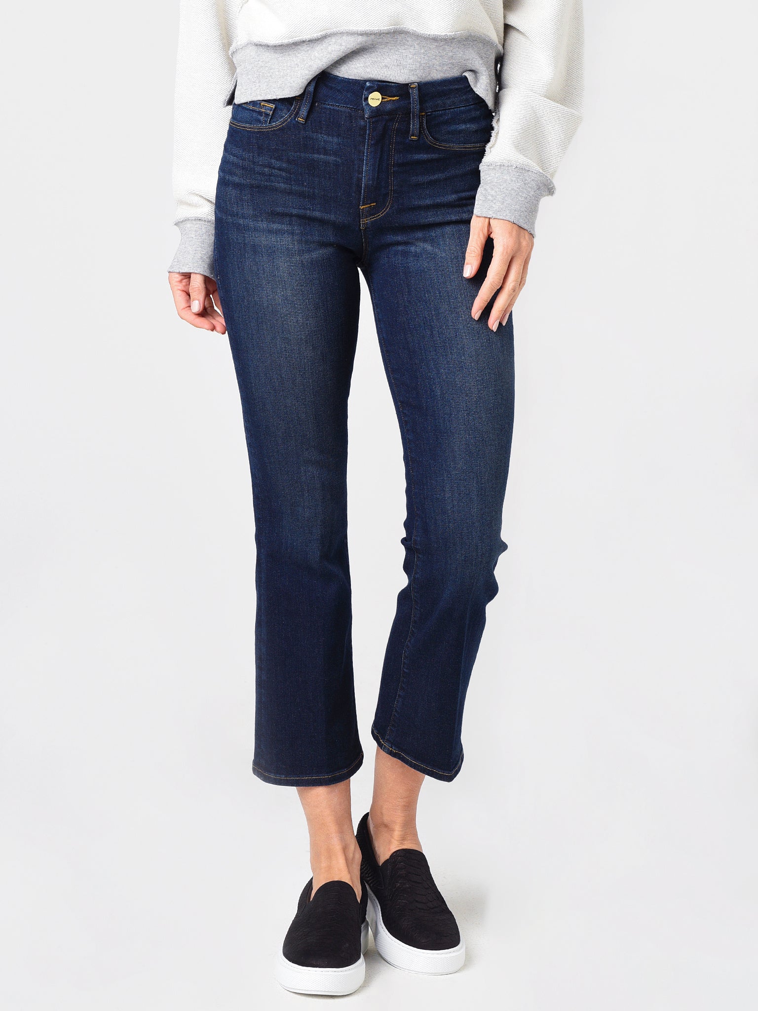 Frame Women's Le Crop Mini Boot Jean - Saint Bernard