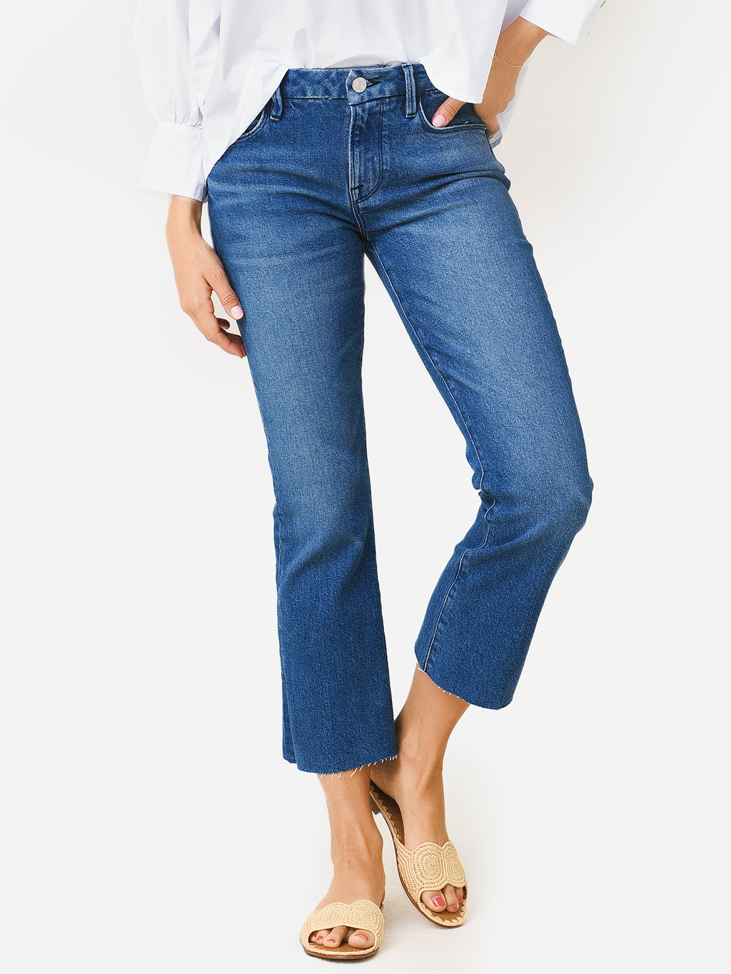 Frame Women's Le Crop Mini Boot Raw After Jean - Saint Bernard