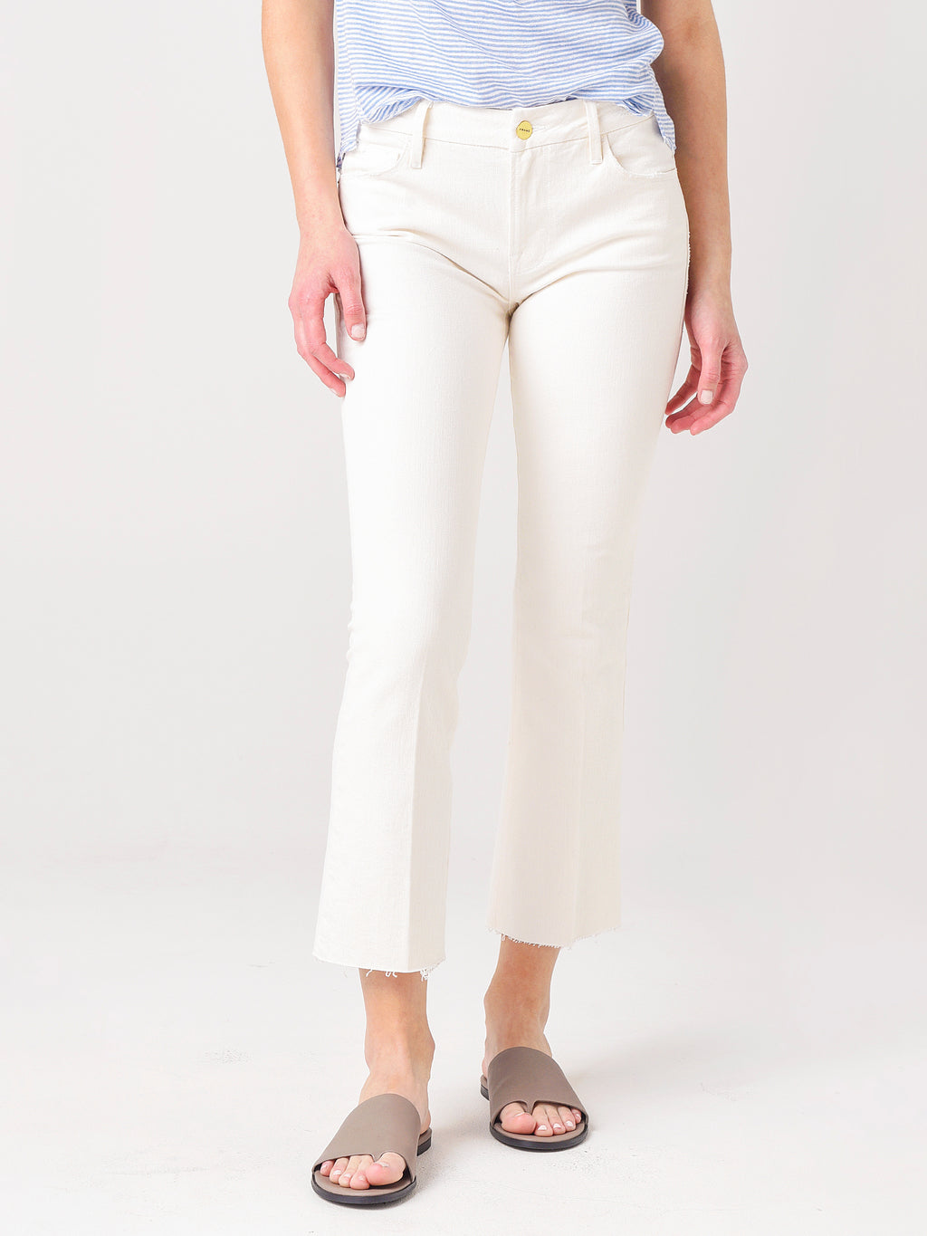 Frame Le Crop Mini Boot Raw Fray Jean - Saint Bernard