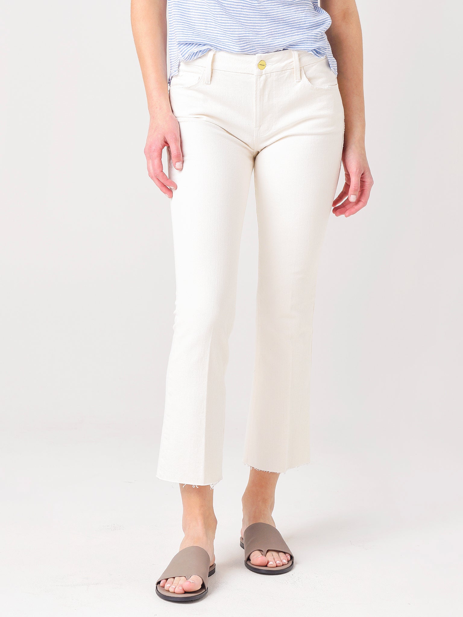 Frame Le Crop Mini Boot Raw Fray Jean - Saint Bernard