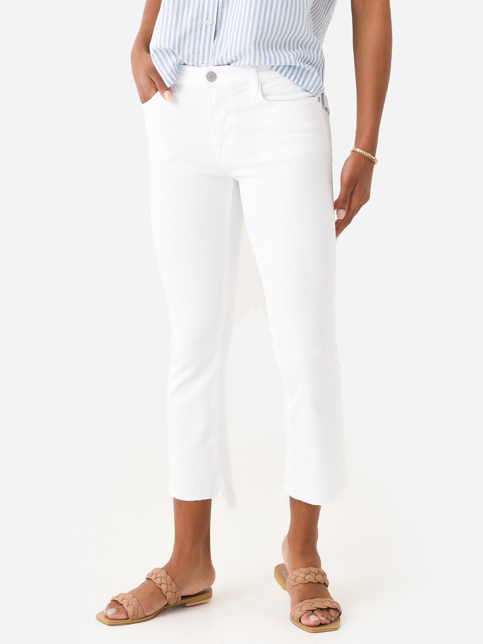 Frame Women's Le Crop Mini Boot Raw Stagger Jean - Saint Bernard