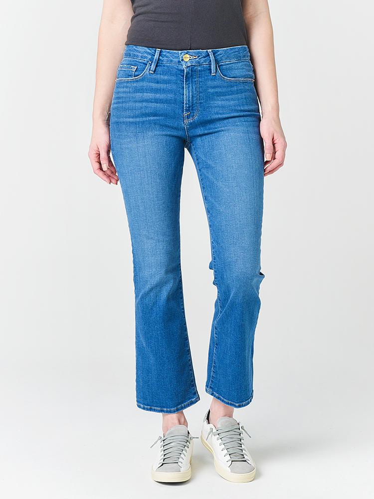 Frame Le Crop Mini Boot Slit Rivet Clean Jean - Saint Bernard