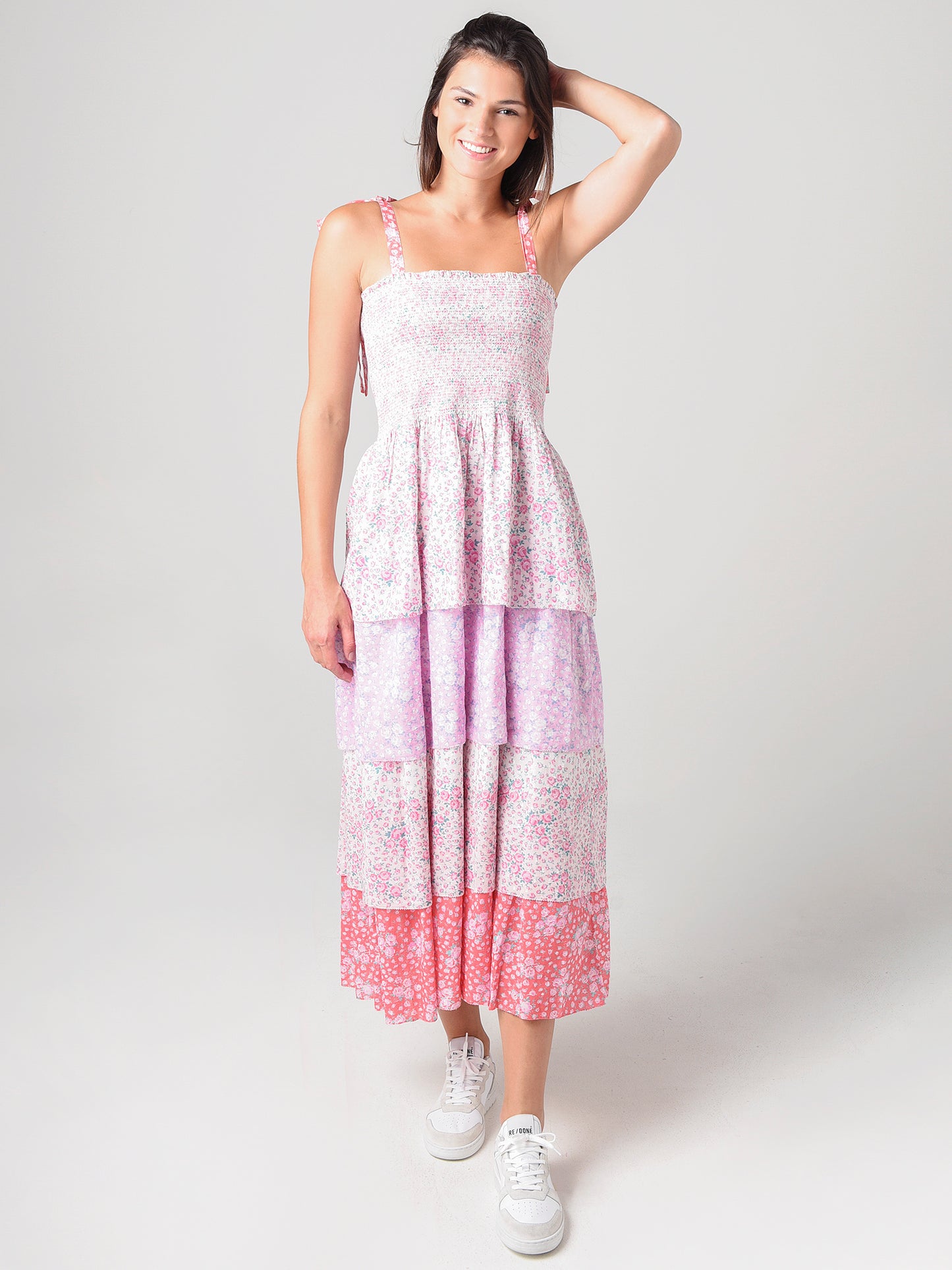 Loveshack Fancy Women's Caressa Tiered Maxi Dress - Saint Bernard