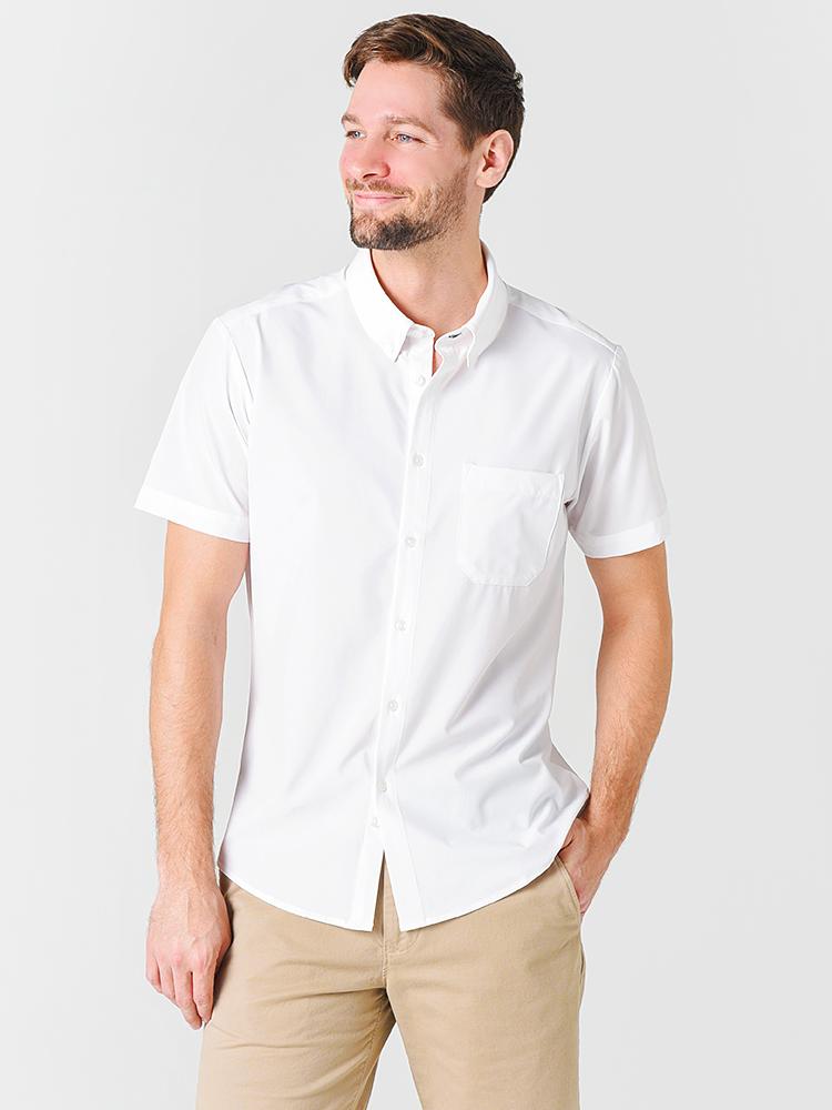 Mizzen+Main Men’s Leeward Short Sleeve Button-Down Shirt - Saint Bernard