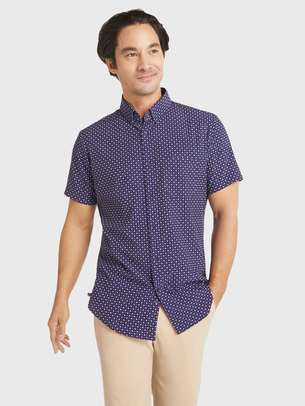 Mizzen+Main Men's Leeward Short Sleeve Button-Down Shirt - Saint Bernard