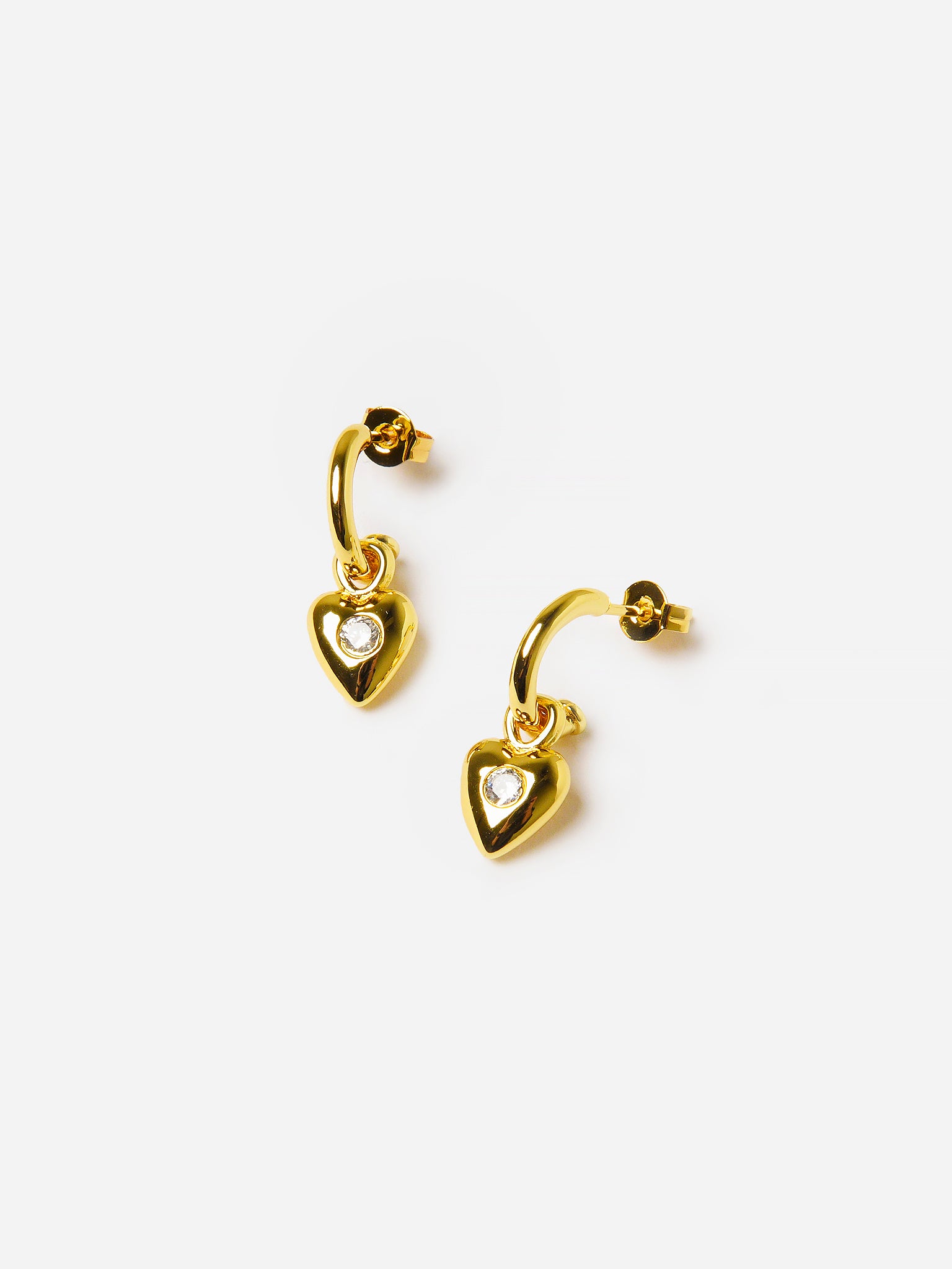 Leeada Jewelry Women's Eros Heart Hoop Earrings - Saint Bernard