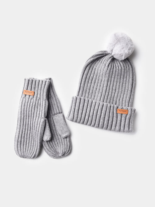 Barbour Women's Whitlaw Beanie & Mitt Set