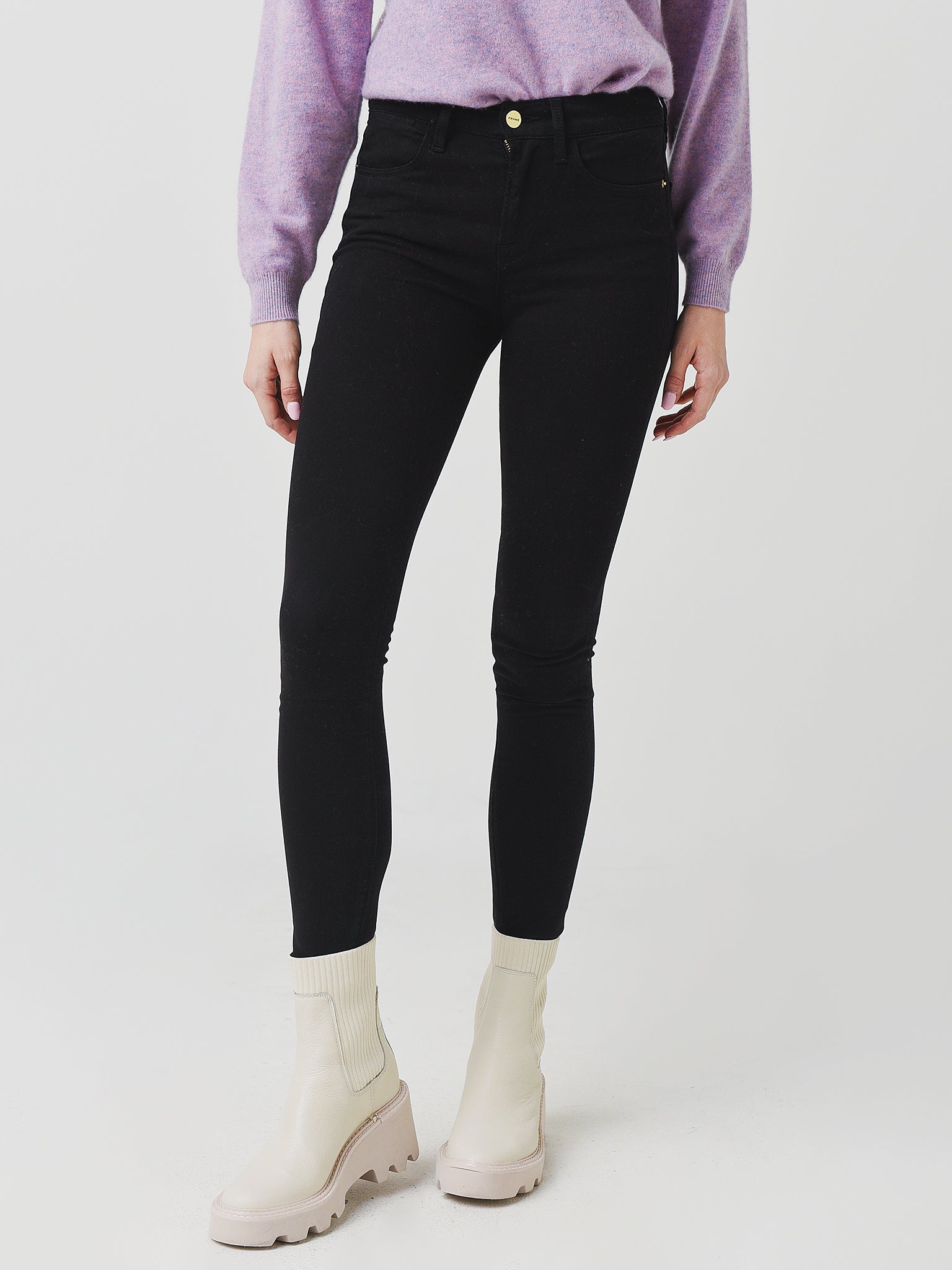 Frame Women's Le High Skinny Sateen Jean - Saint Bernard