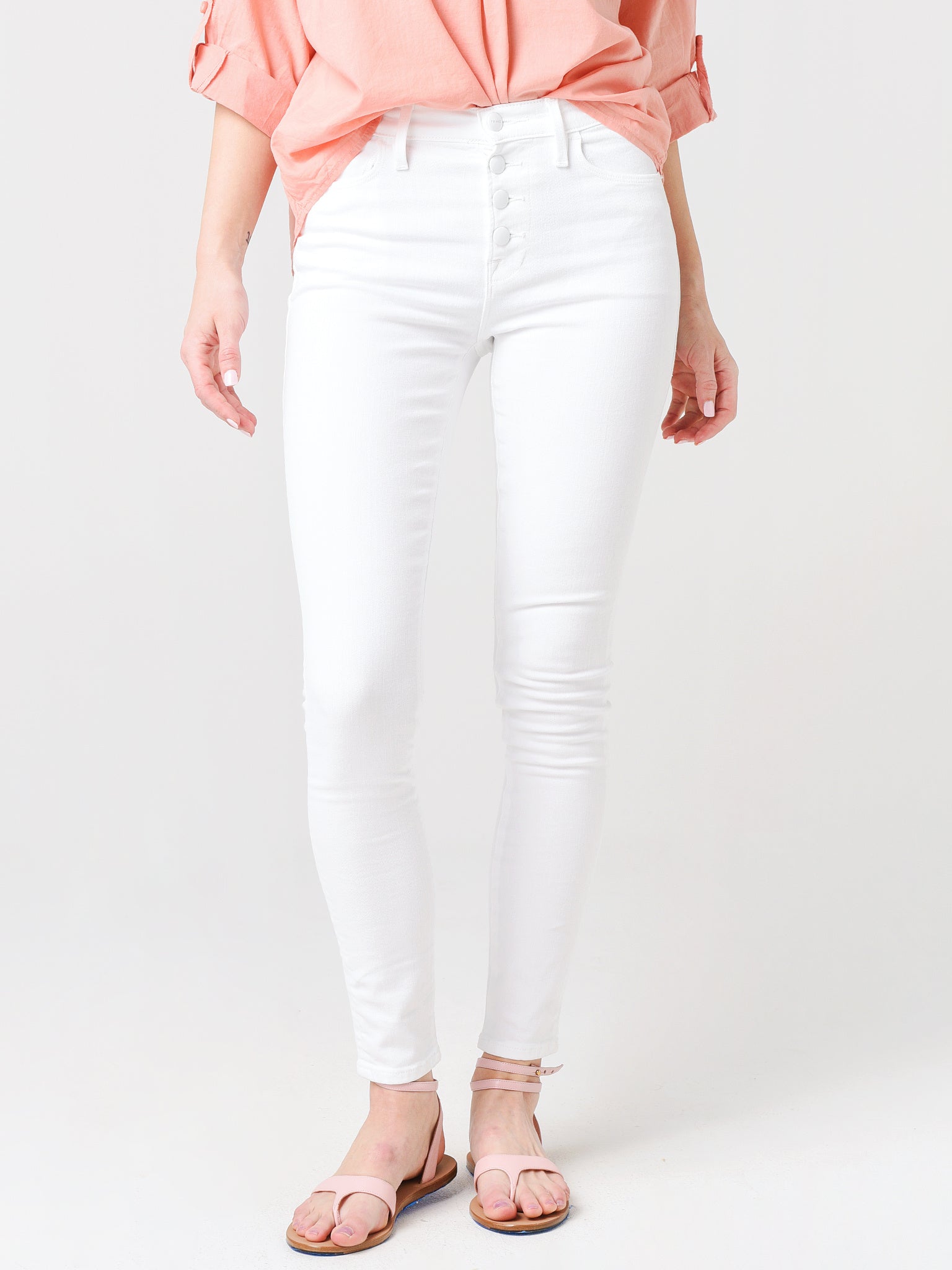 Frame Women's Le High Skinny Exposed Buttons Jean - Saint Bernard