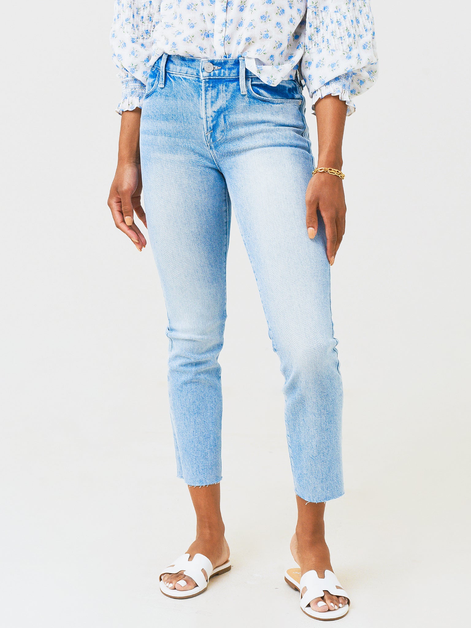 Frame Women's Le High Straight Raw After Denim Jean - Saint Bernard