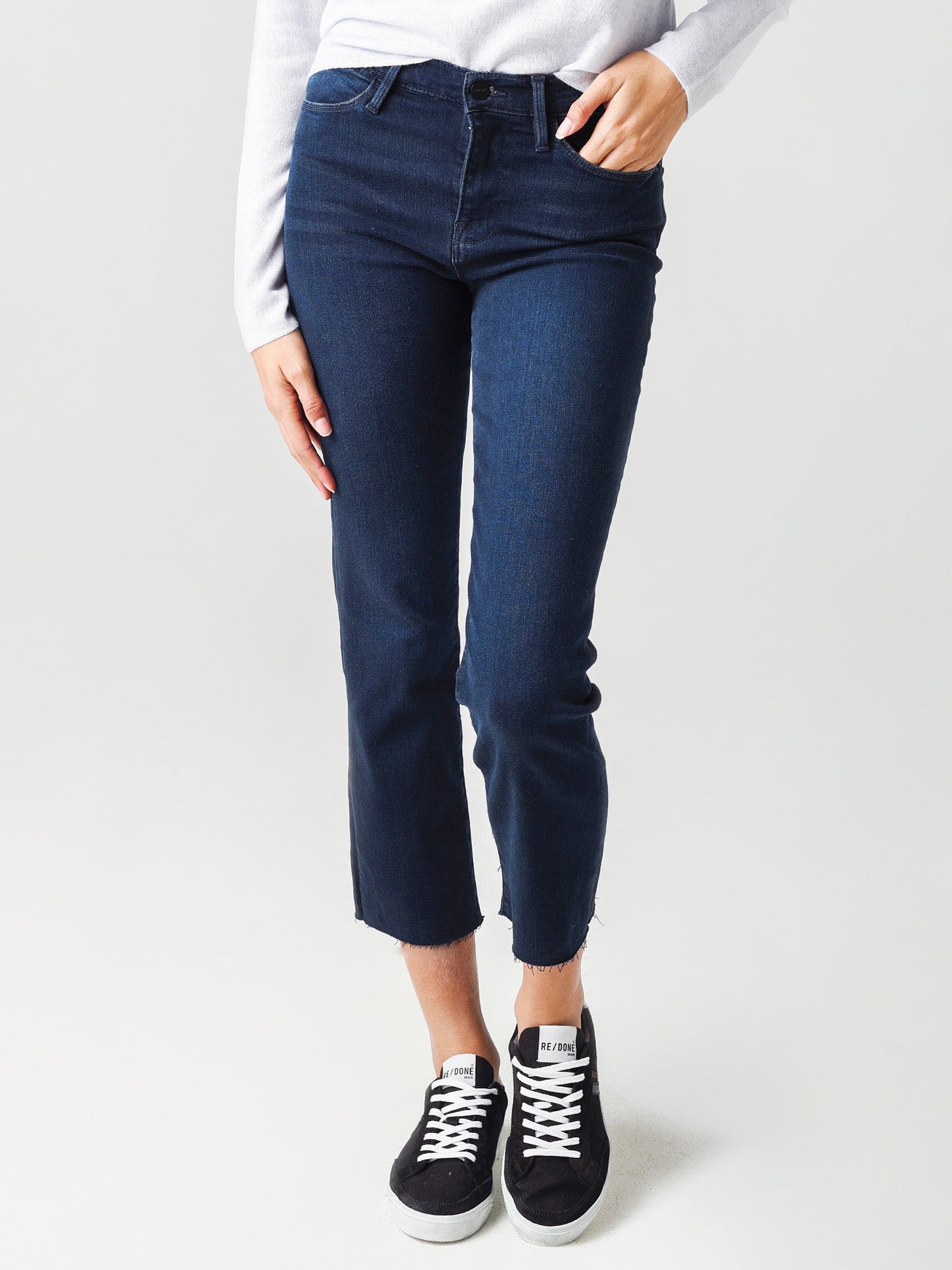 Frame Women's Le High Straight Raw Edge After Wash Jean