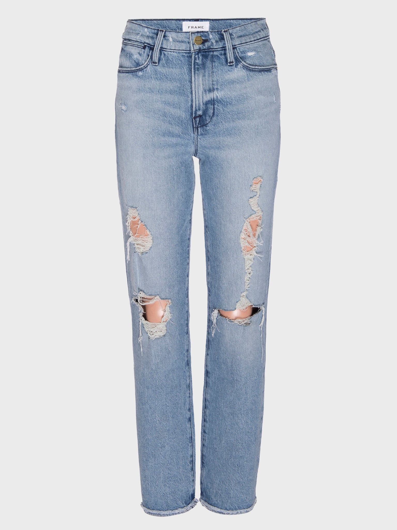 Frame Women's Le High Straight Turn Back Hem Jean - Saint Bernard