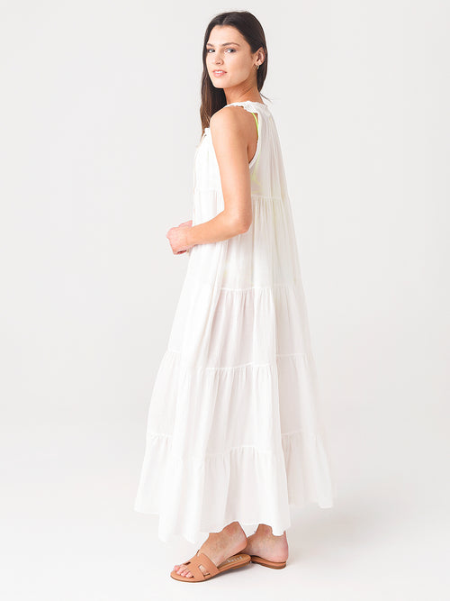 9 Seed Women's Core Cotton Sleeveless Tier Maxi Dress