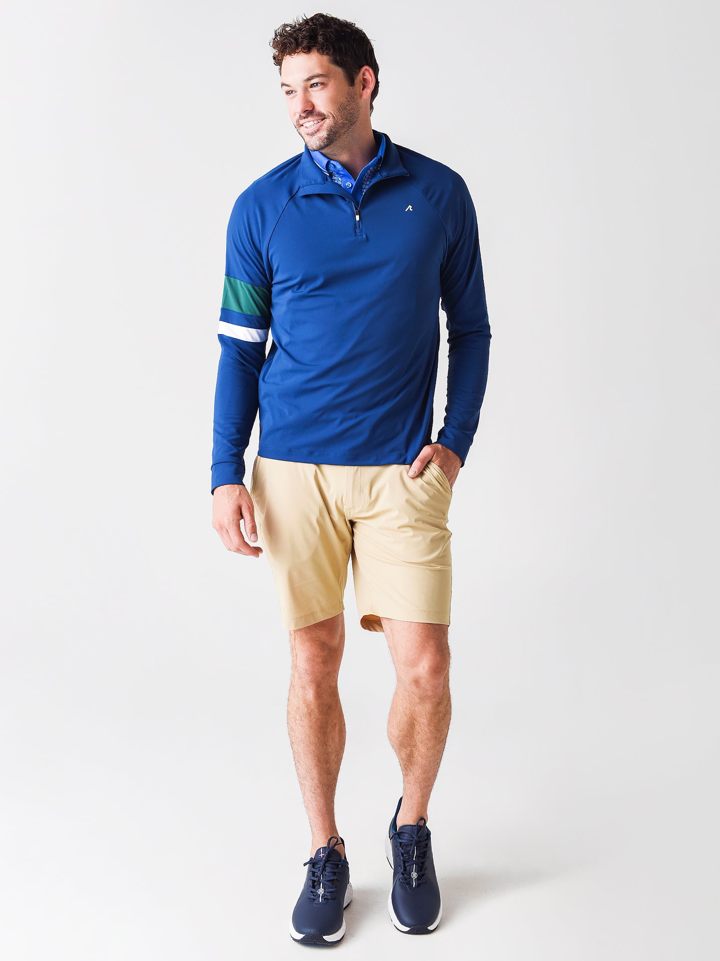 LINCOLN QUARTER ZIPxESTATEBLUEEVERGREENWHITE-alt1