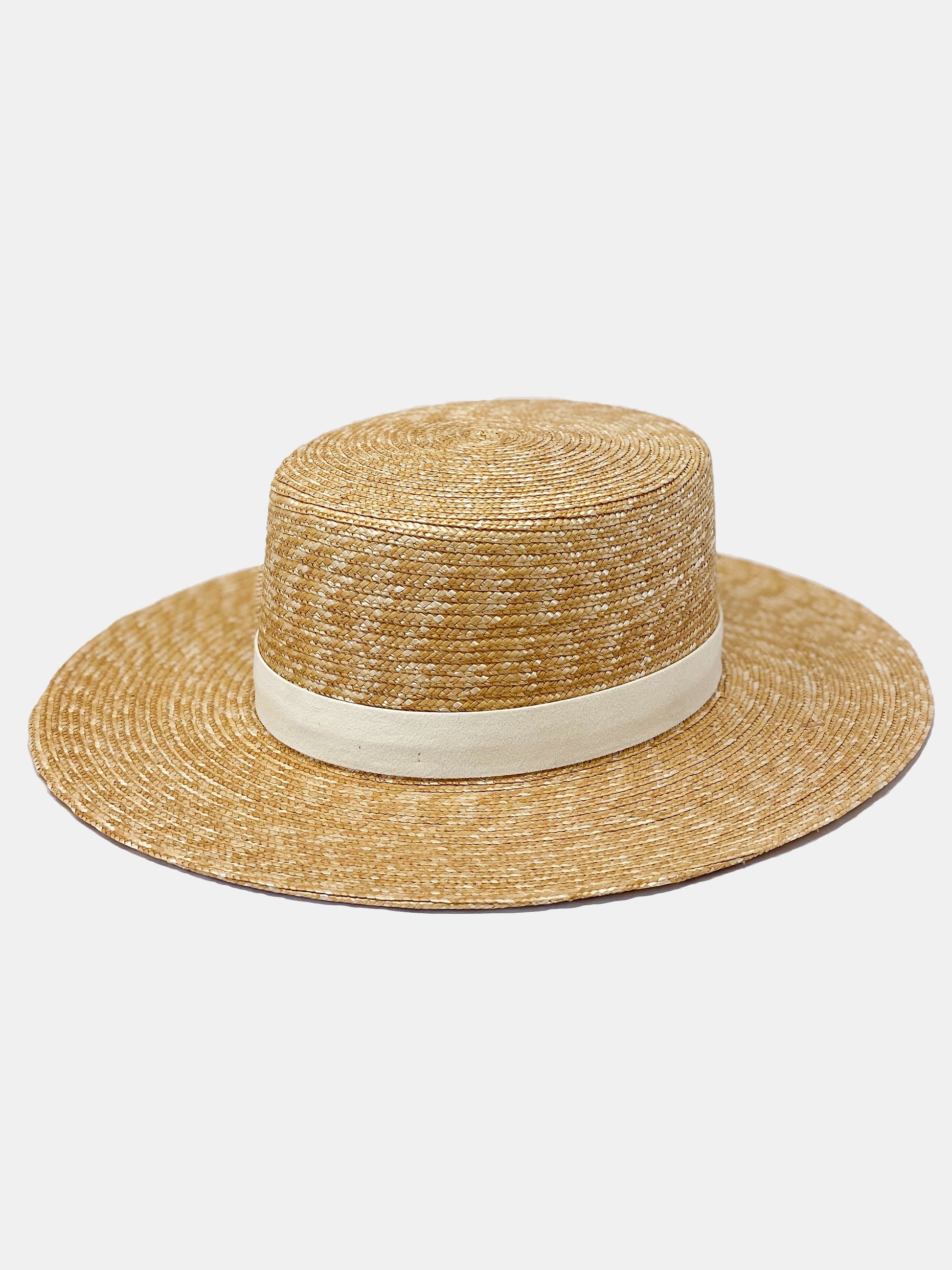 Lovely Bird Lisbon Straw Boater - Saint Bernard
