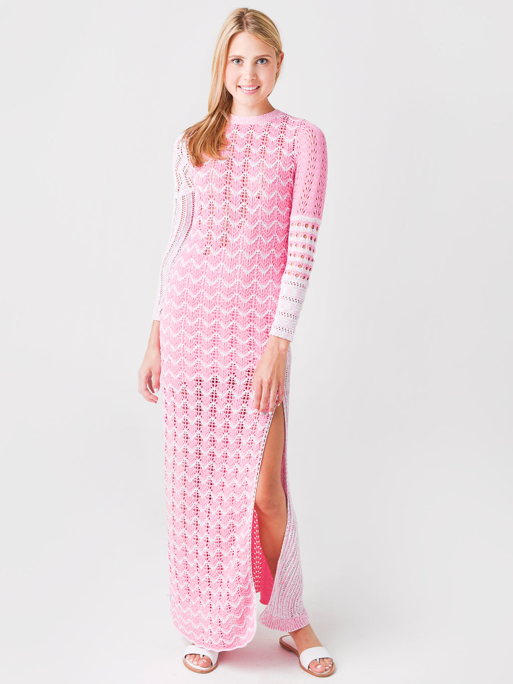 Loveshack Fancy Women's Tam Maxi Knit Gown - Saint Bernard