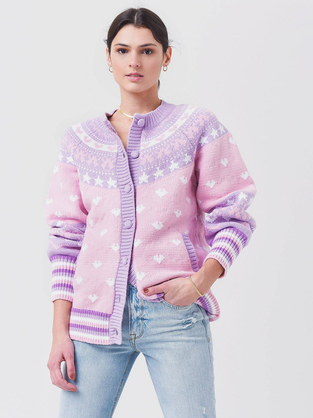 LoveShackFancy Women's Amalo Boyfriend Cardigan - Saint Bernard