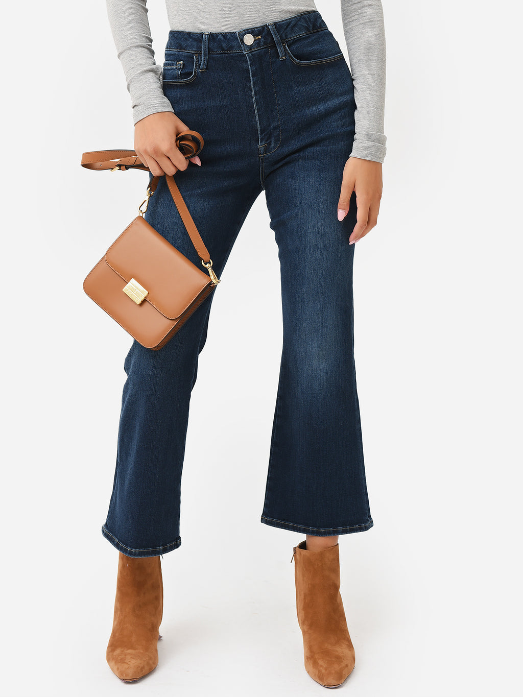 Frame Women's Le One Crop Mini Boot Jean - Saint Bernard