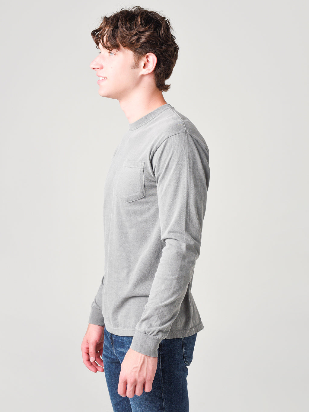 LONG SLEEVE POCKET TEExGREY-alt1