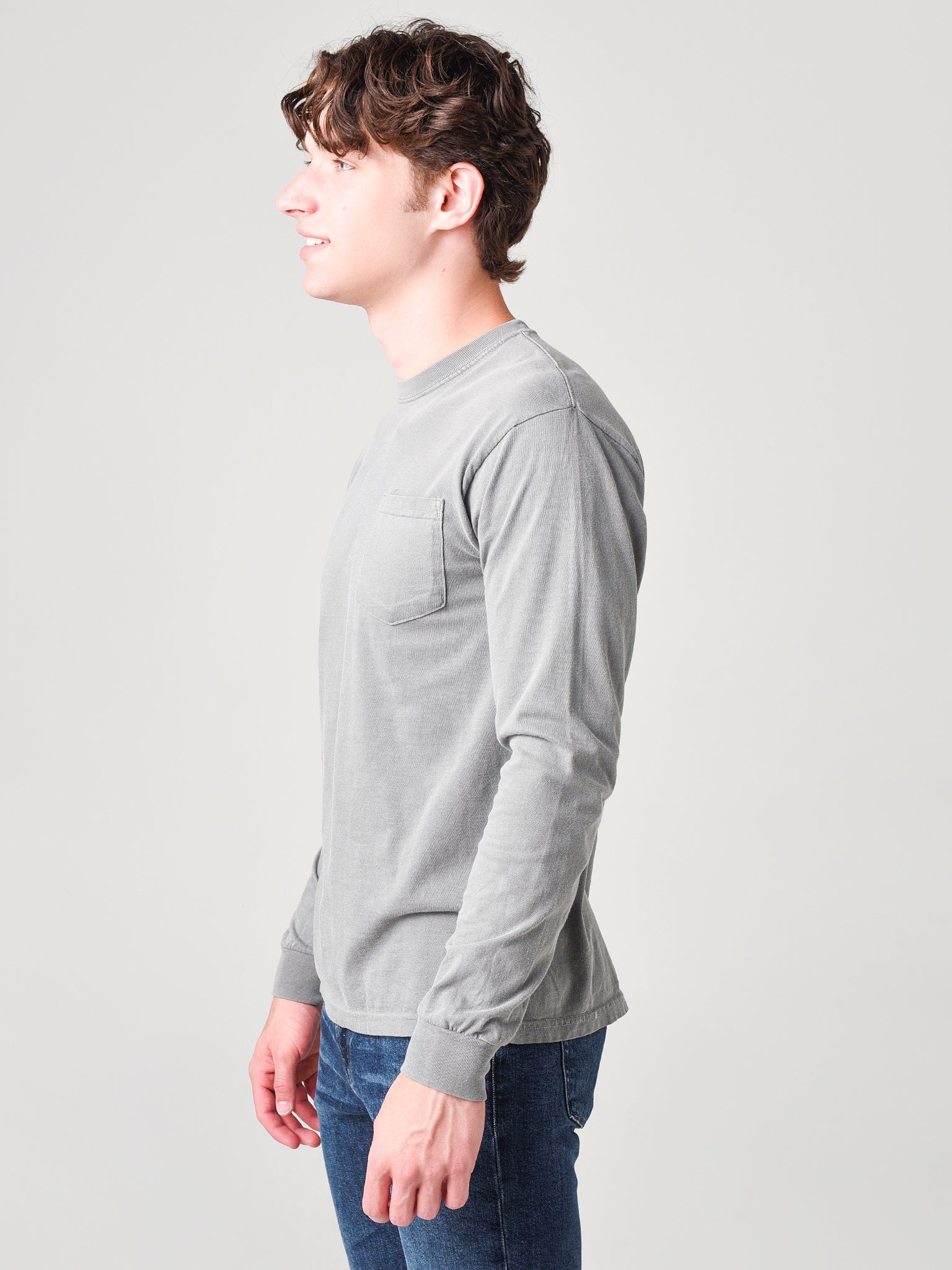 LONG SLEEVE POCKET TEExGREY-alt1