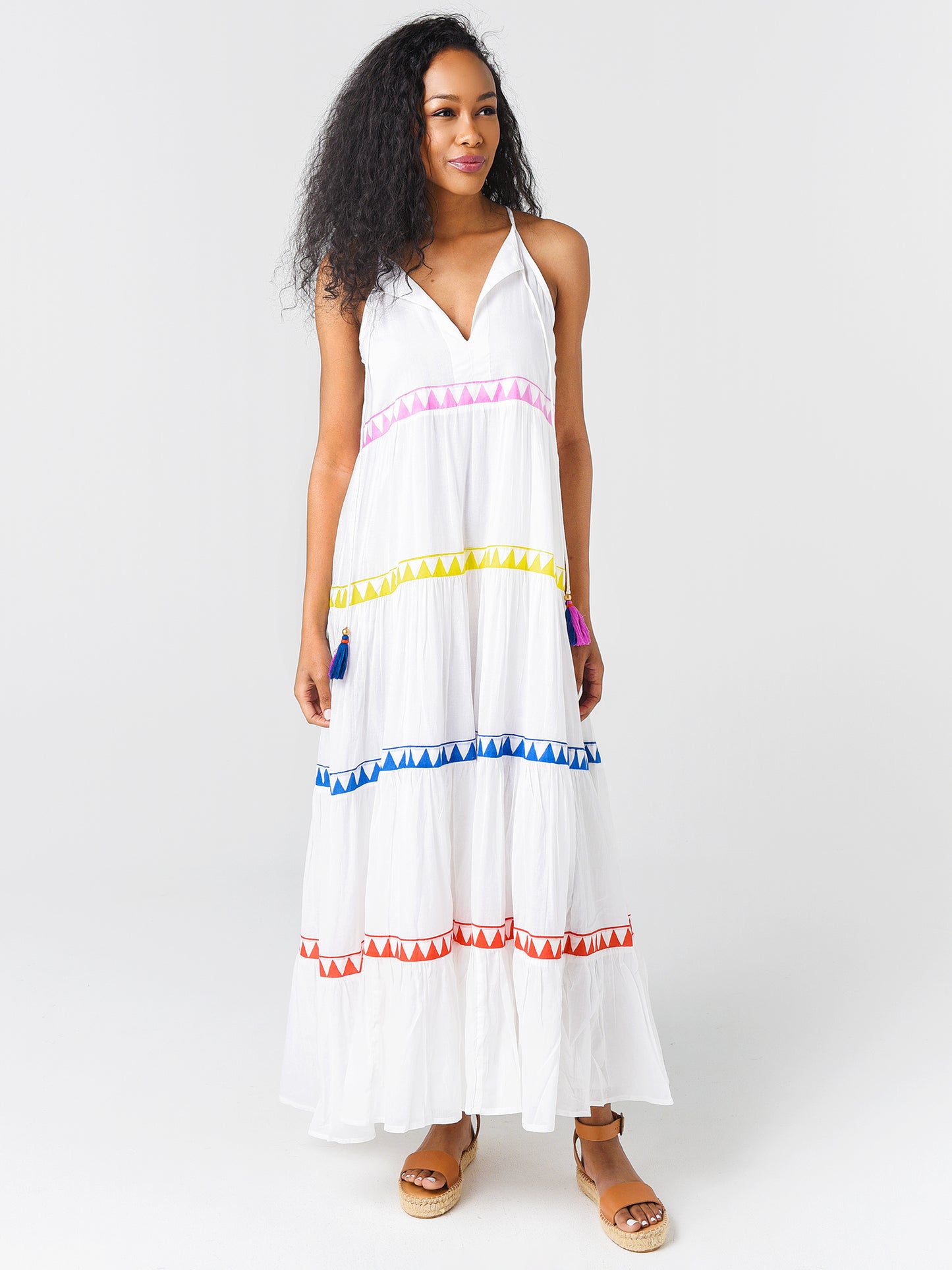 Oliphant Women's Long Tiered Tassel Dress