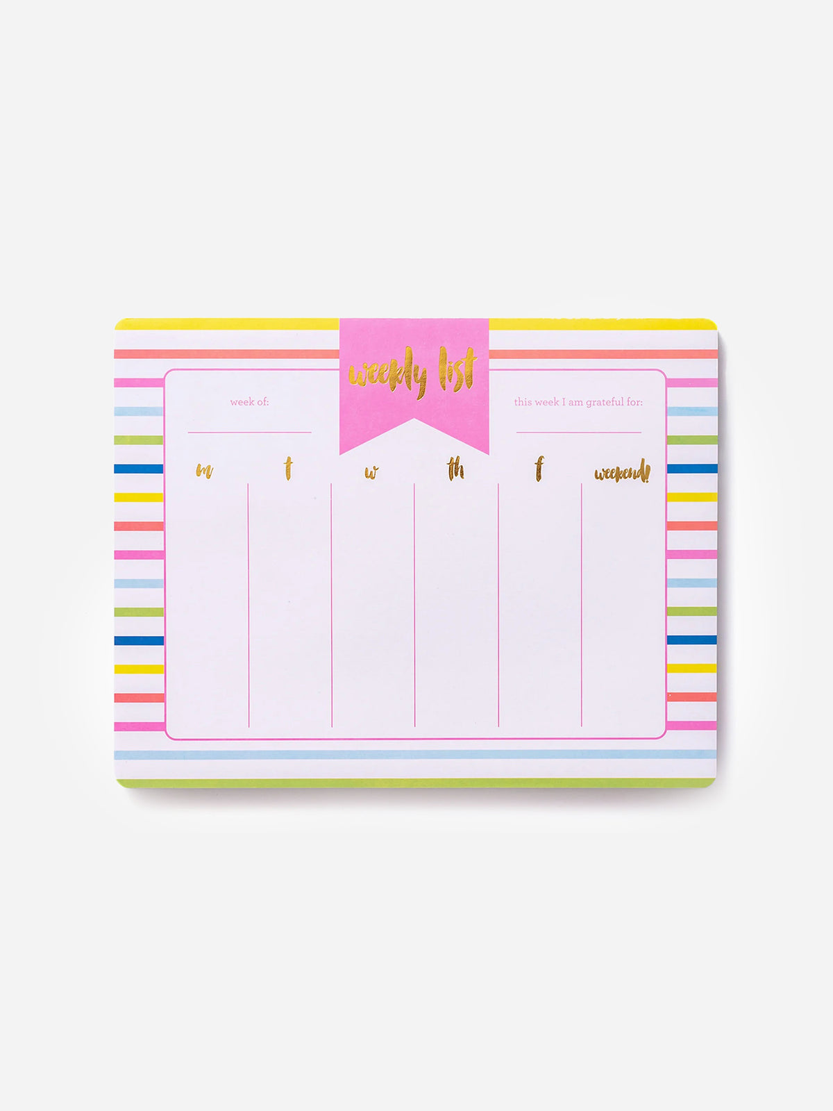 Taylor Elliot Designs Striped Weekly Planner - Saint Bernard