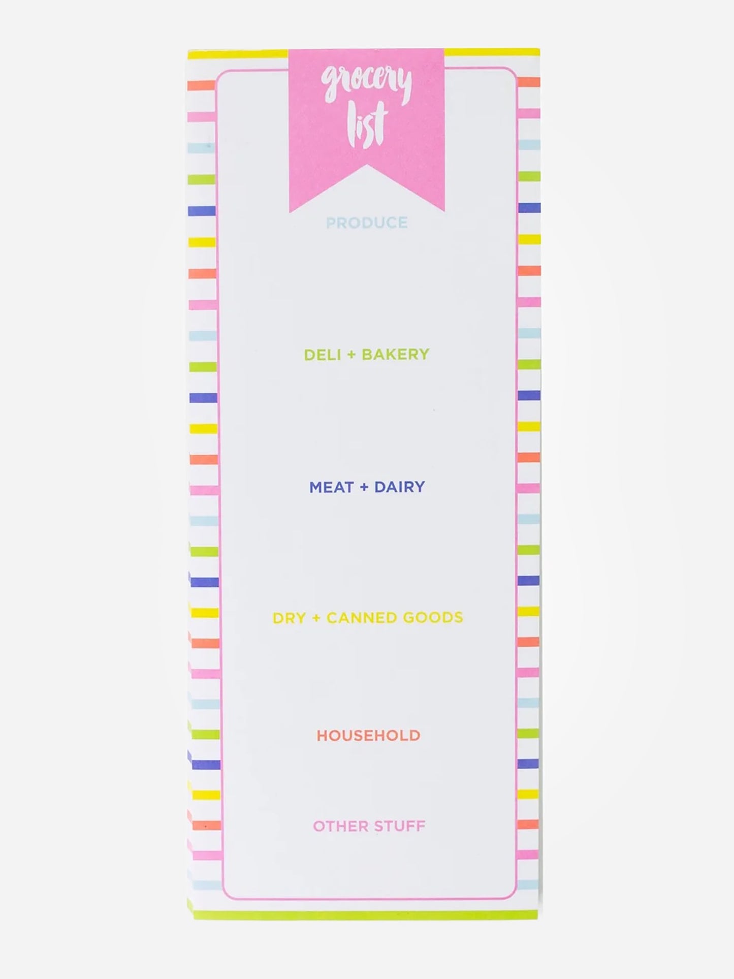 Taylor Elliot Designs Striped Magnetic Grocery List Pad - Saint Bernard