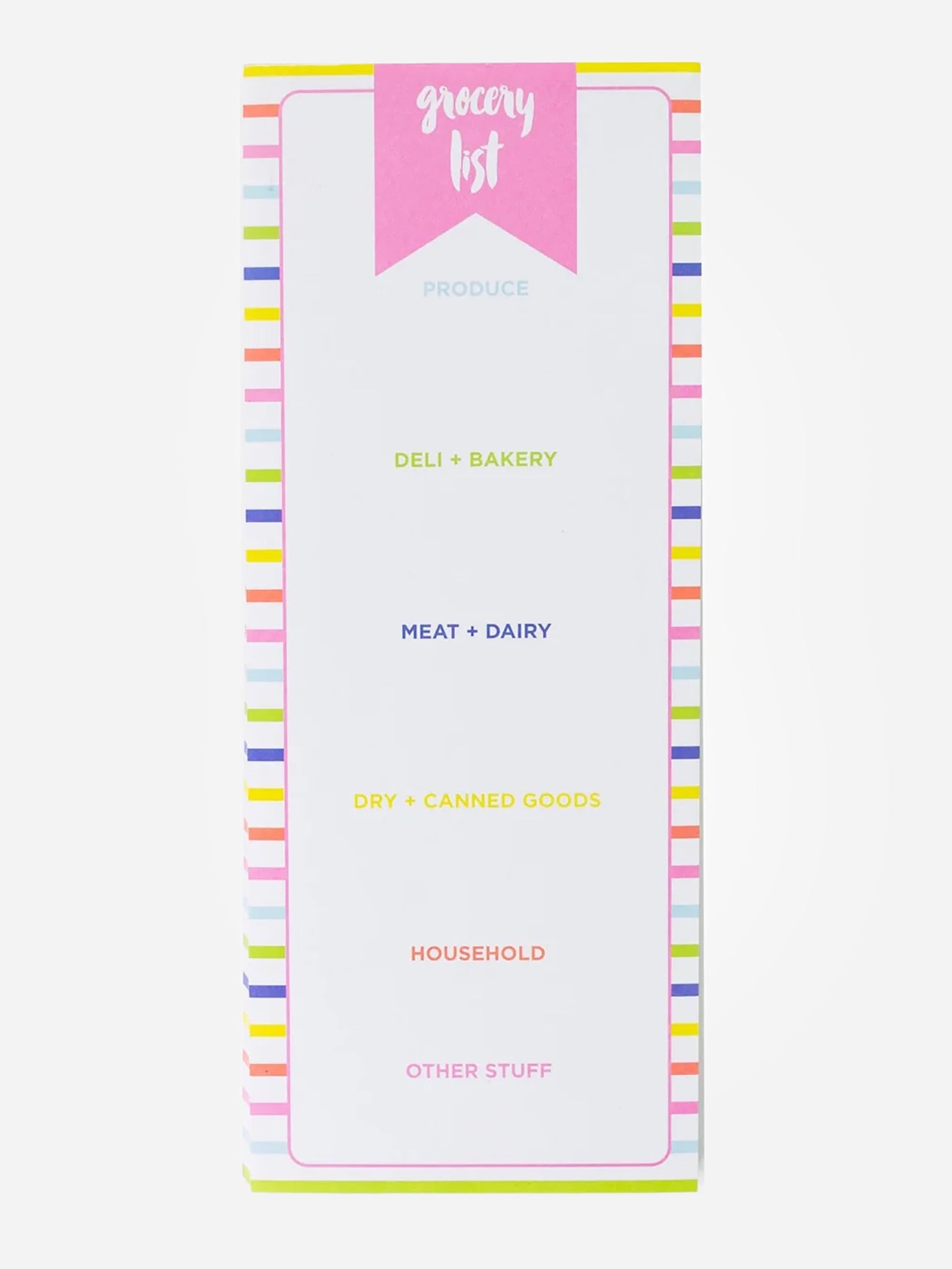 Taylor Elliot Designs Striped Magnetic Grocery List Pad - Saint Bernard