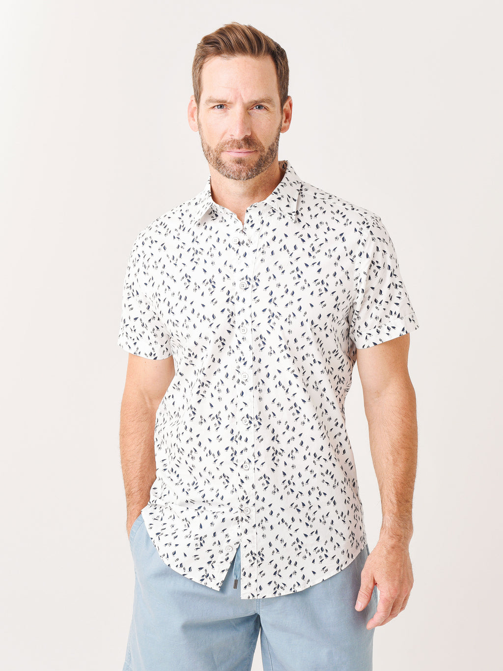 Rodd And Gunn Men's Richmond Bay Short Sleeve Sports Fit Shirt - Saint Bernard