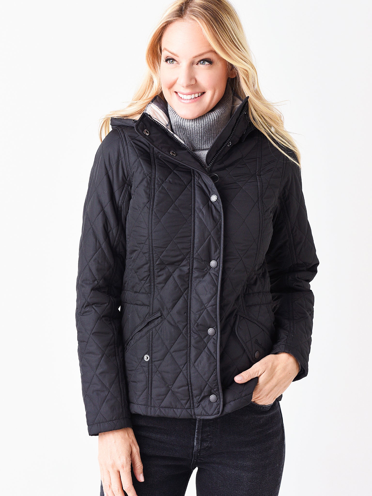 Barbour Women's Millfire Quilted Hooded Jacket - Saint Bernard