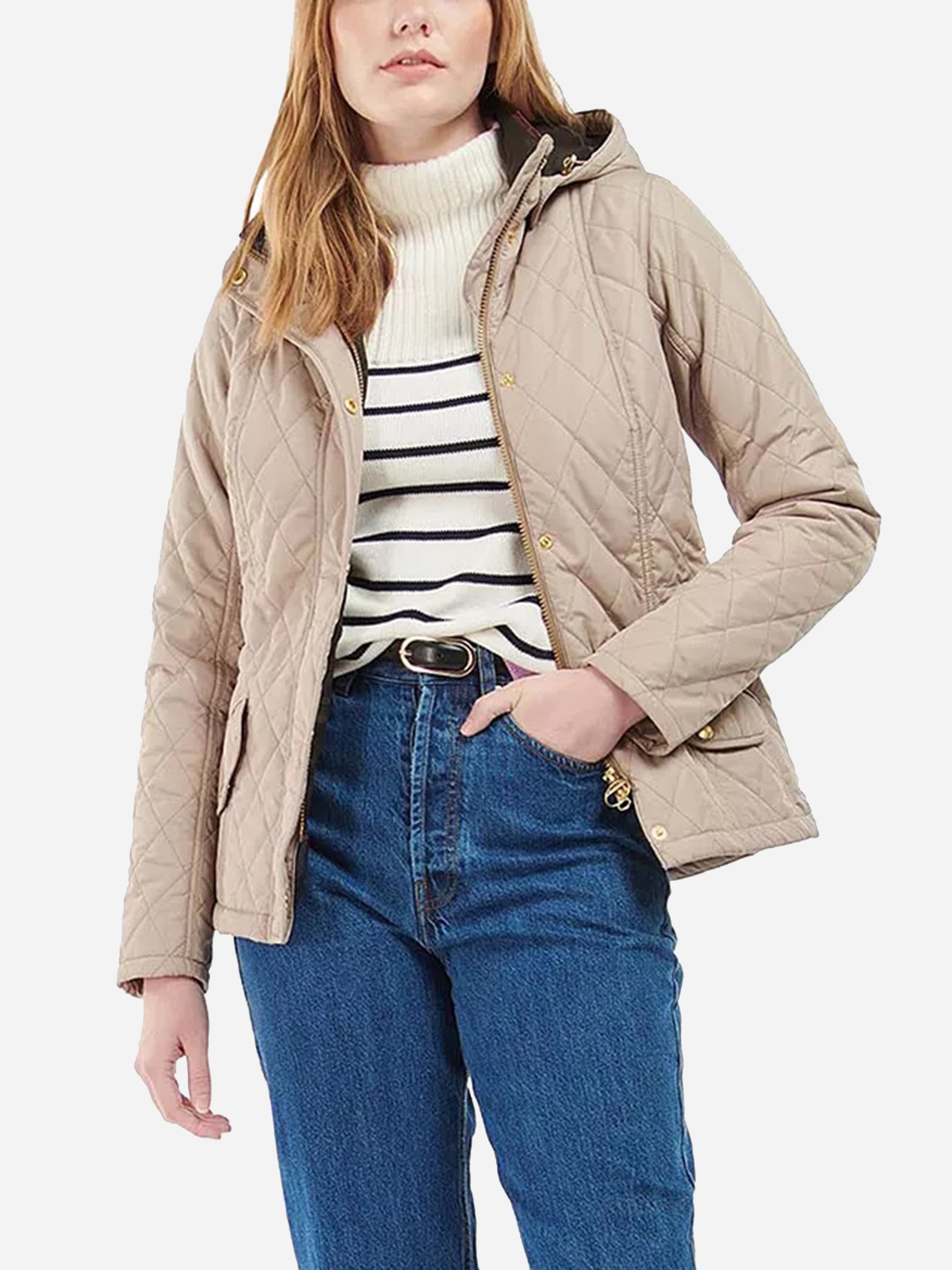 Barbour Women's Millfire Quilted Hooded Jacket - Saint Bernard