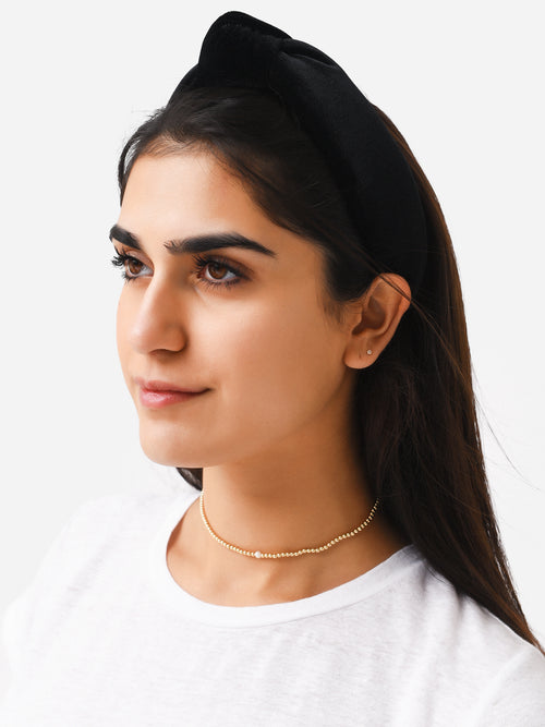 Lele Sadoughi Velvet Knotted Headband