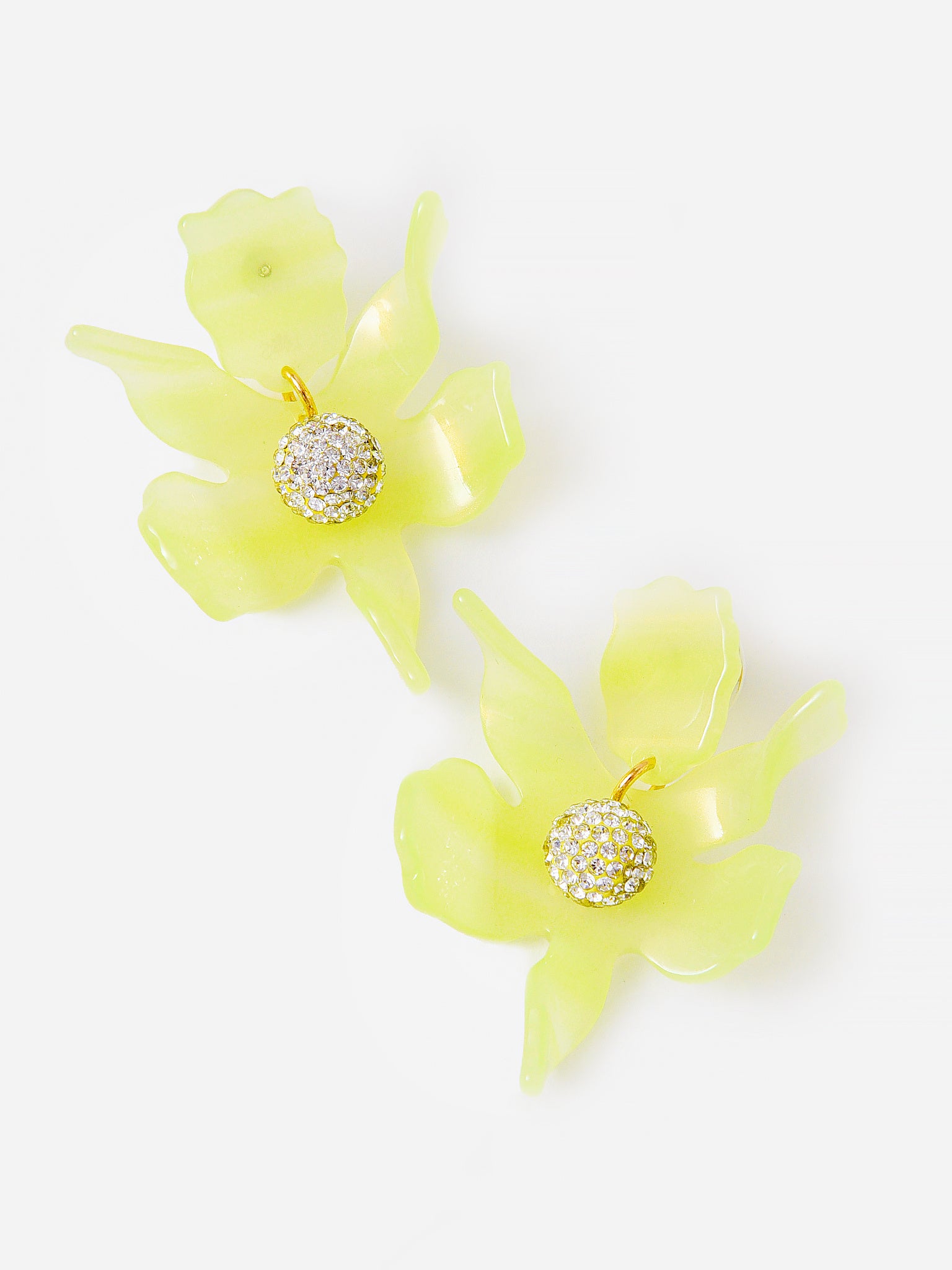 Lele Sadoughi Women's Small Crystal Lily Earrings - Saint Bernard