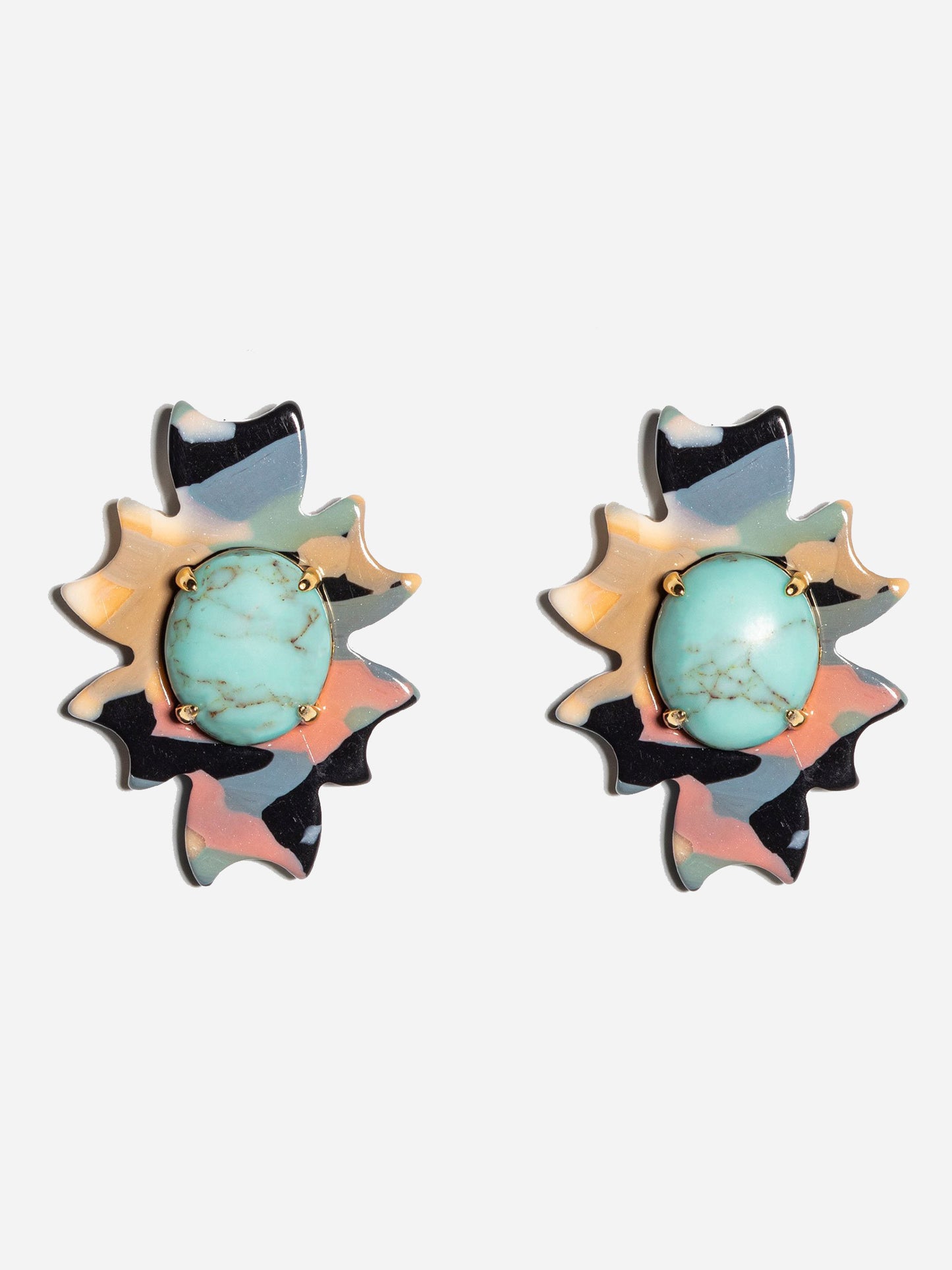 Lele Sadoughi Women's Santa Fe Stone Button Earrings