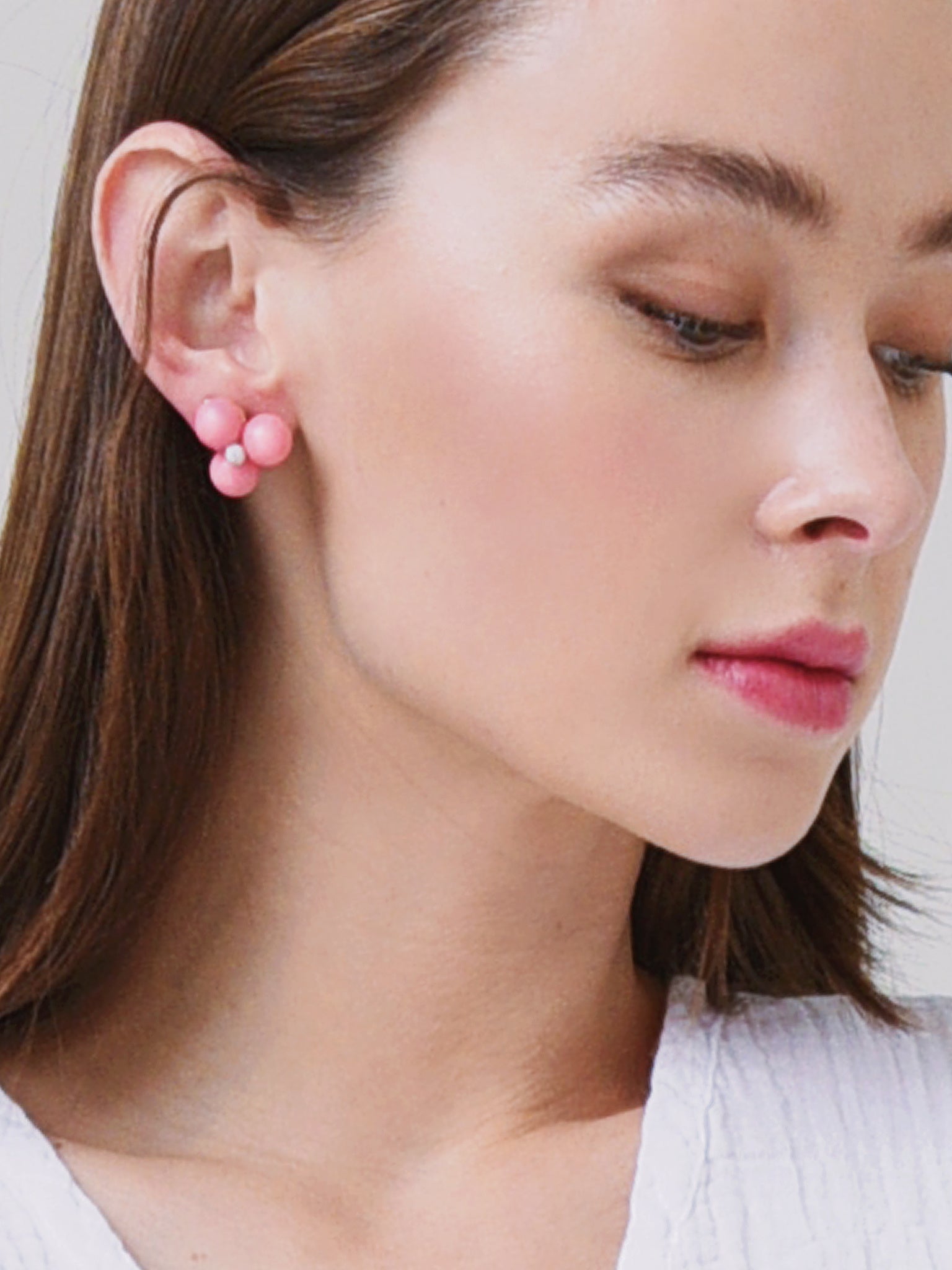 Lele Sadoughi Women's Cactus Flower Button Earrings - Saint Bernard