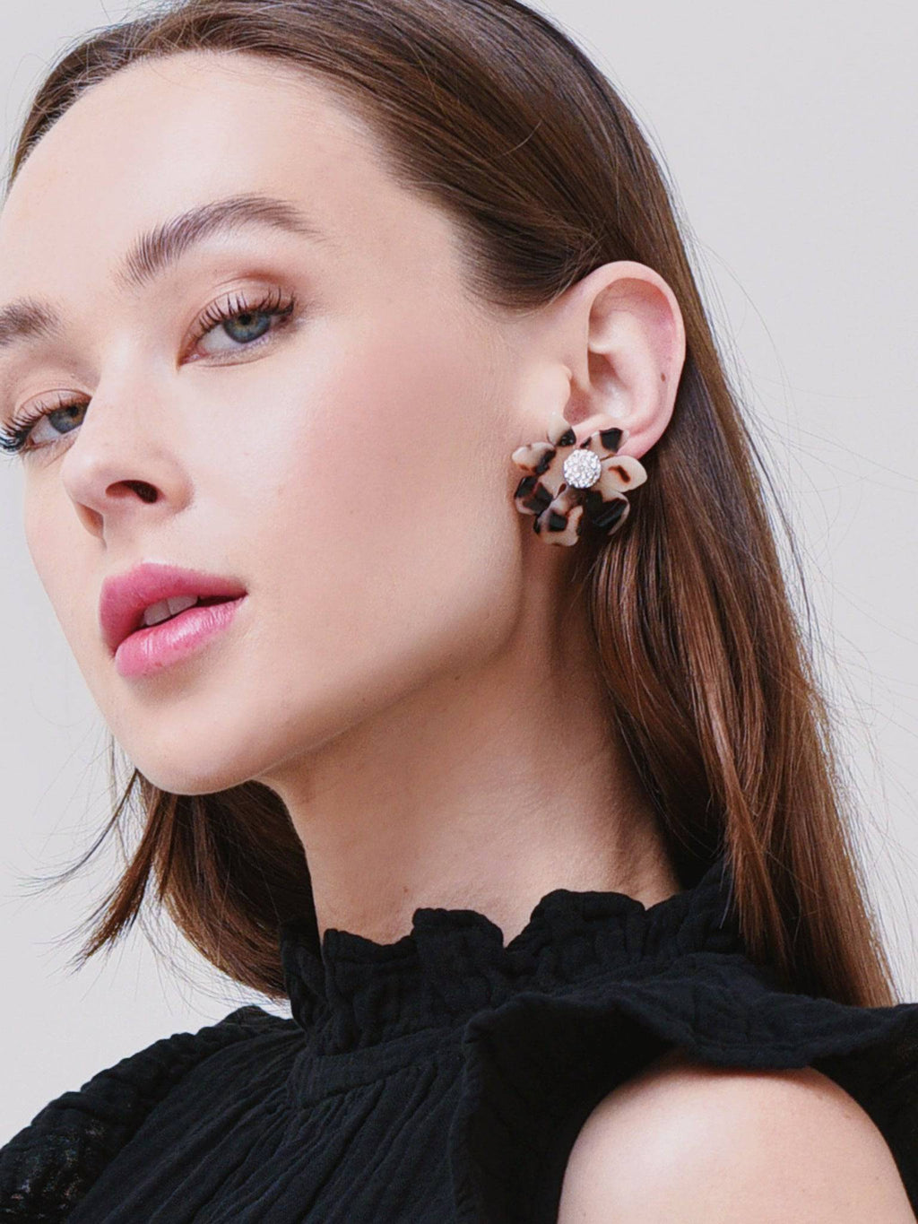 Lele Sadoughi Women's Wallflower Button Earrings - Saint Bernard