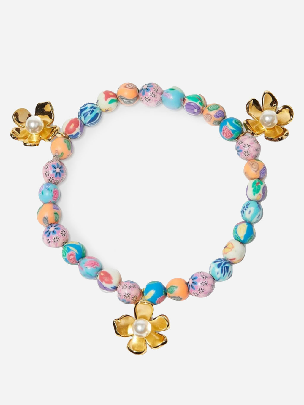 Lele Sadoughi Women's Beaded Azalea Charm Bracelet - Saint Bernard