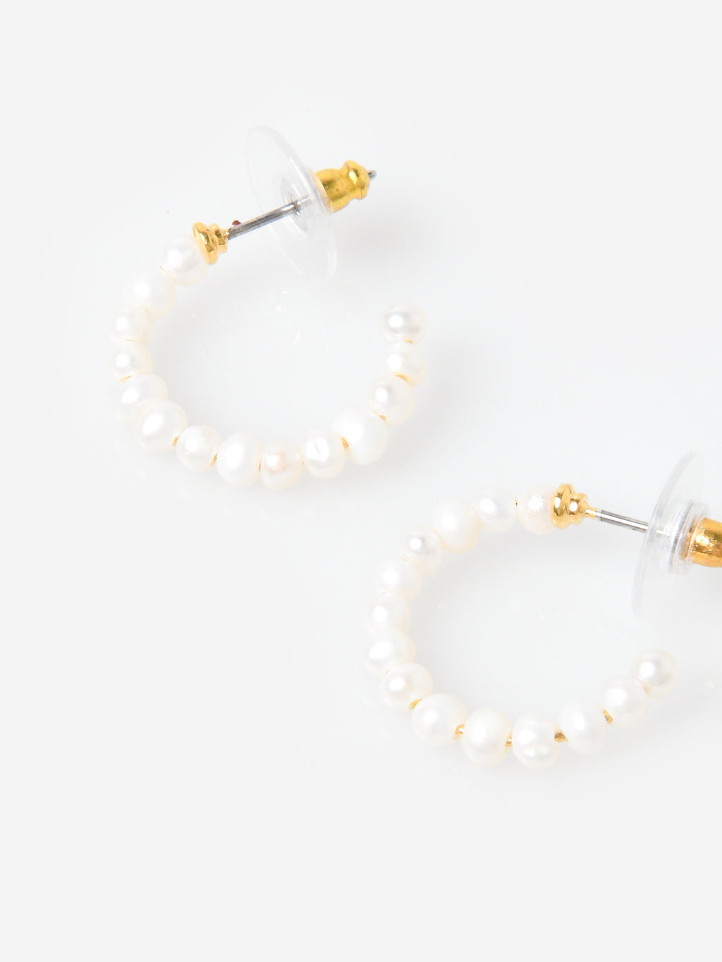 Lele Sadoughi Freshwater Pearl Huggie Hoop Earrings - Saint Bernard