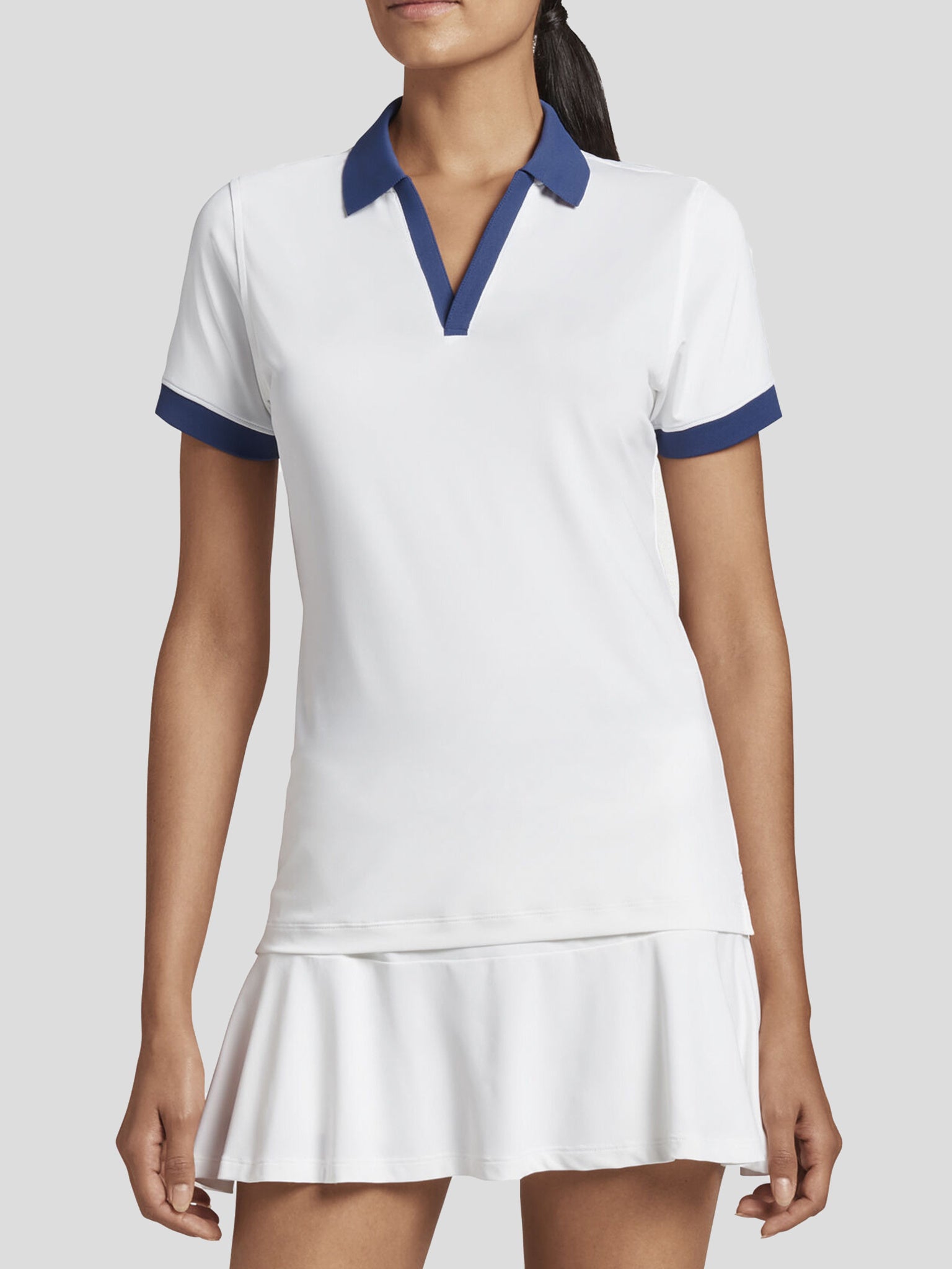 Peter Millar Women's Crown Sport Collection Wade Drop-V Court Polo - Saint Bernard