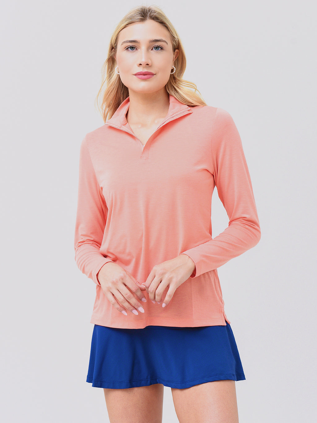 Peter Millar Crown Sport Collection Women's Evelyn Quarter Zip - Saint Bernard