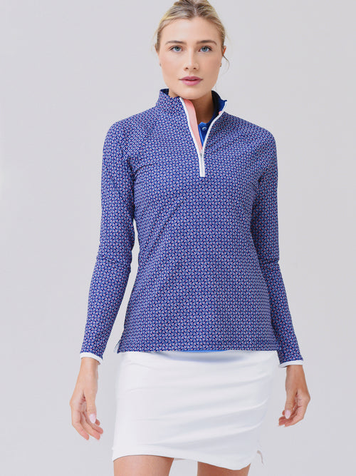 Peter Millar Crown Sport Collection Women's Raglan-Sleeve Perth Performance Pullover