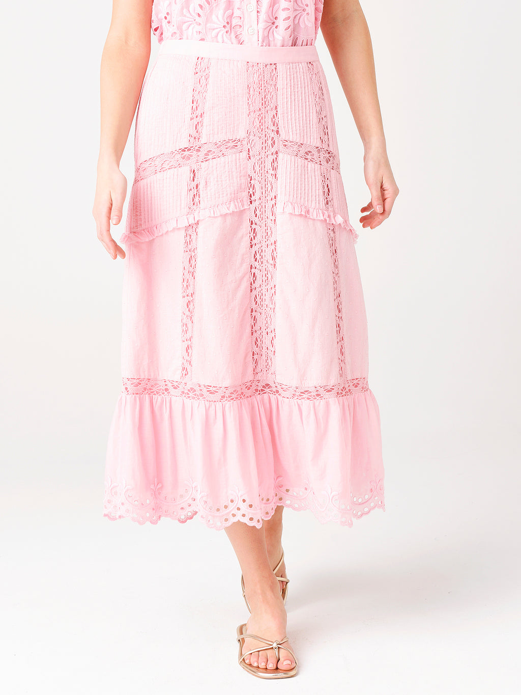 LoveShackFancy Women's Caius Midi Skirt - Saint Bernard
