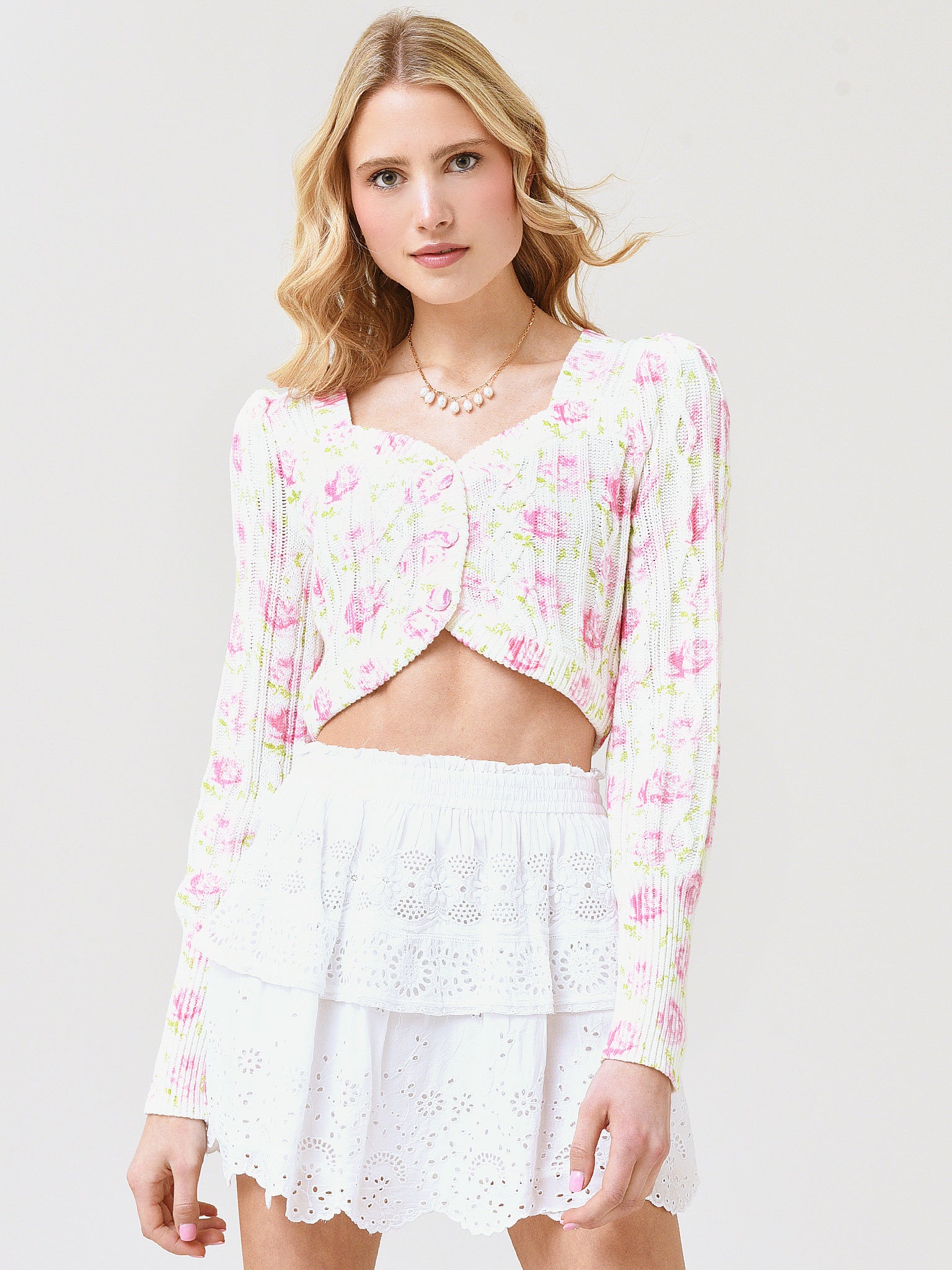 LoveShackFancy Women's Charmaine Skirt Saint Bernard