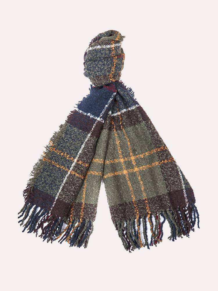 Barbour Women's Tartan Boucle Scarf - Saint Bernard