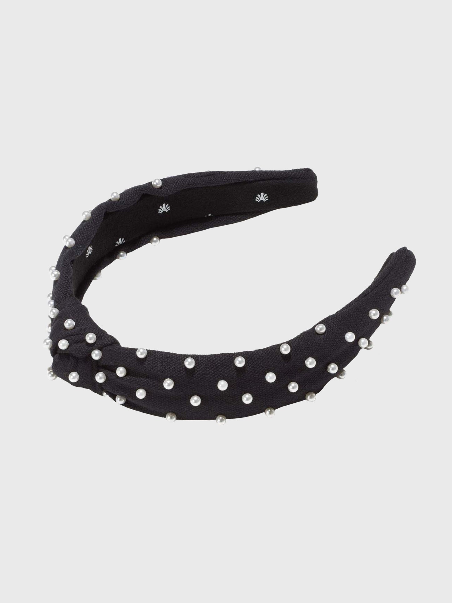 Lele Sadoughi Women's Slim Jet Pearl Woven Headband - Saint Bernard