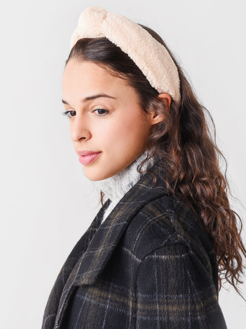 Lele Sadoughi Women's Faux Shearling Teddy Knotted Headband