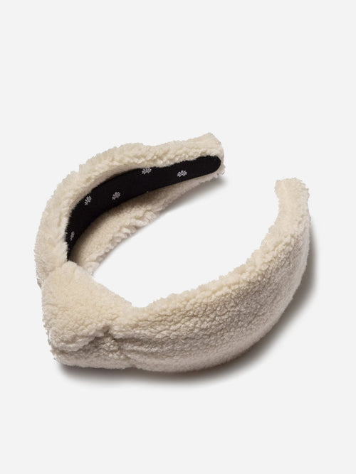 Lele Sadoughi Women's Faux Shearling Teddy Knotted Headband